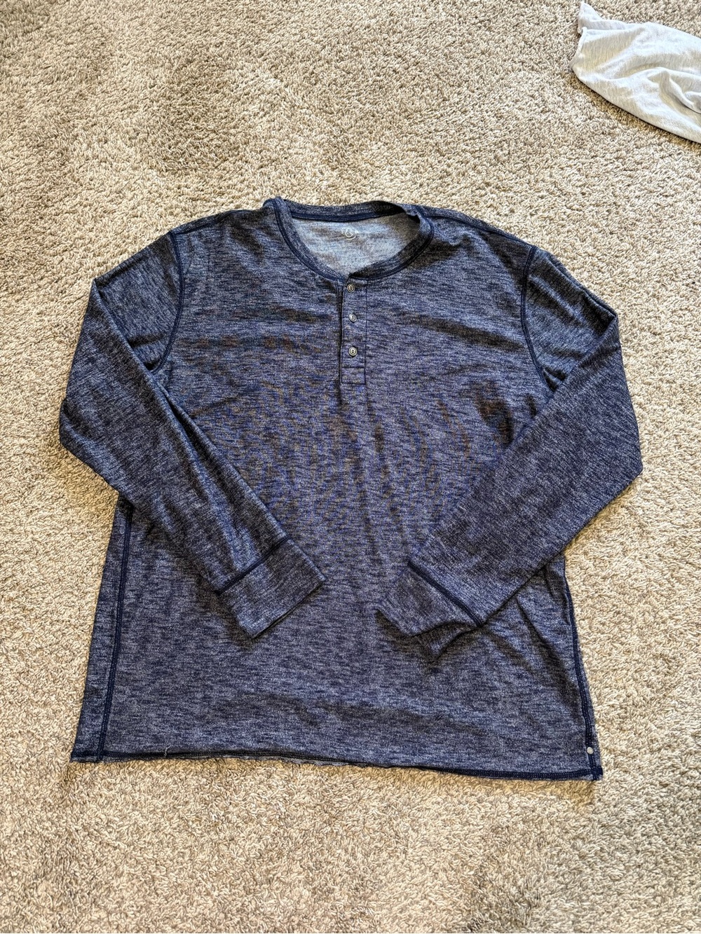 Treasure & Bond Heathered Navy Henley Top